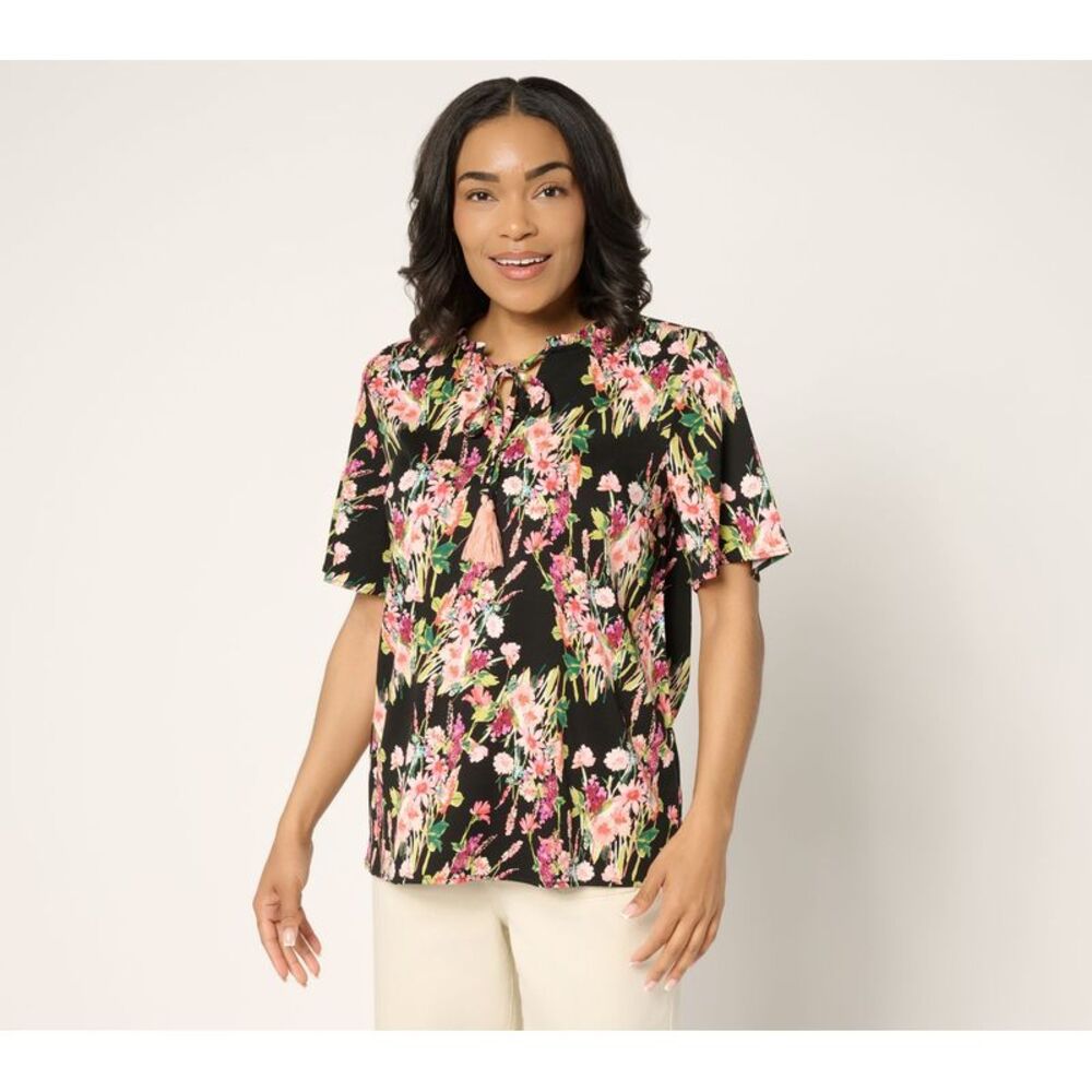 Denim & Co. Women's Top Sz S Make Your Selection: Short Multi-colored A716301